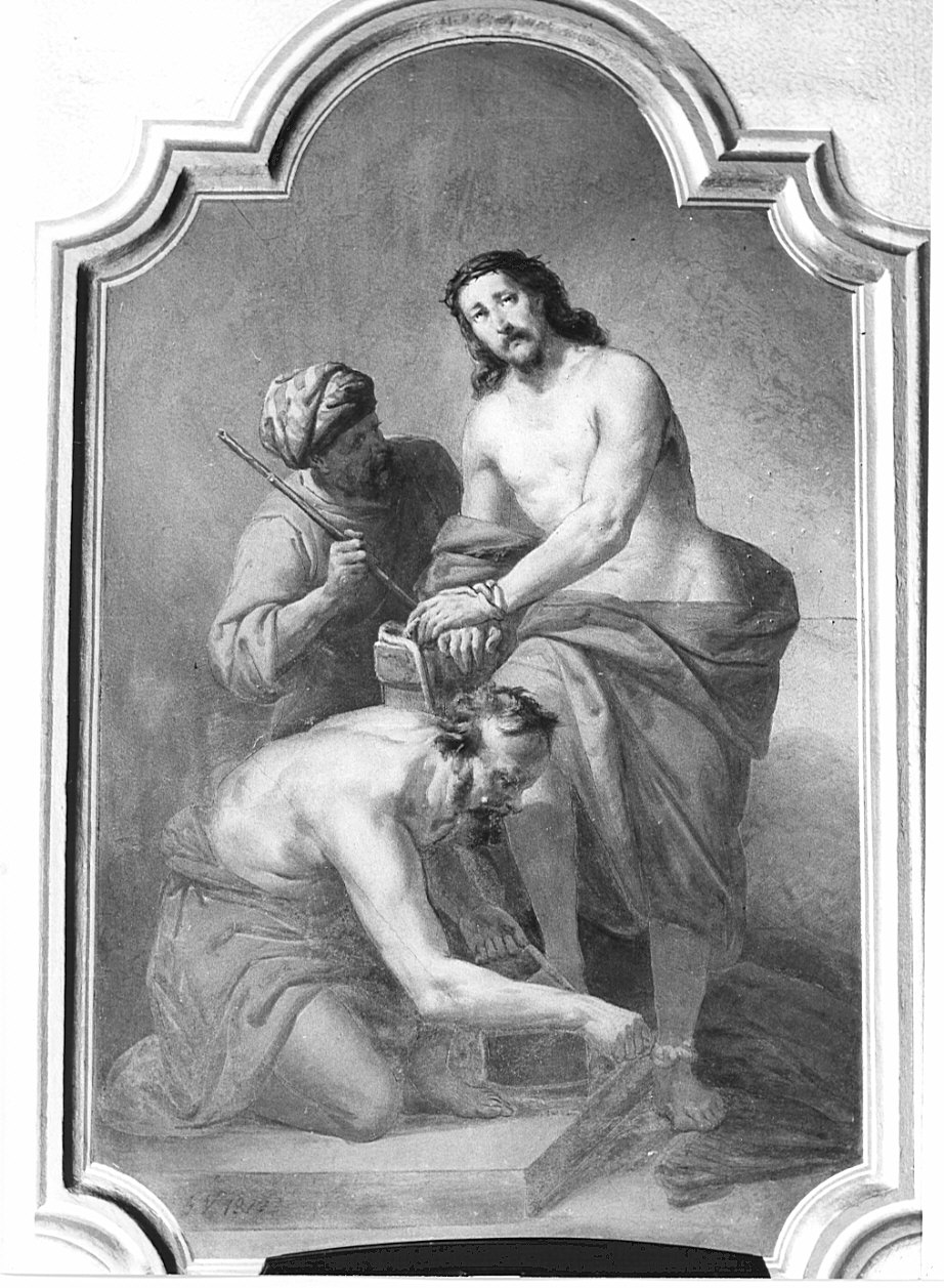 Cristo deriso (dipinto, elemento d'insieme) di Valtorta Giovanni (attribuito) (sec. XIX)