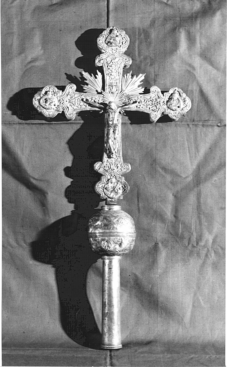 croce processionale, opera isolata - bottega lombarda (sec. XVII)