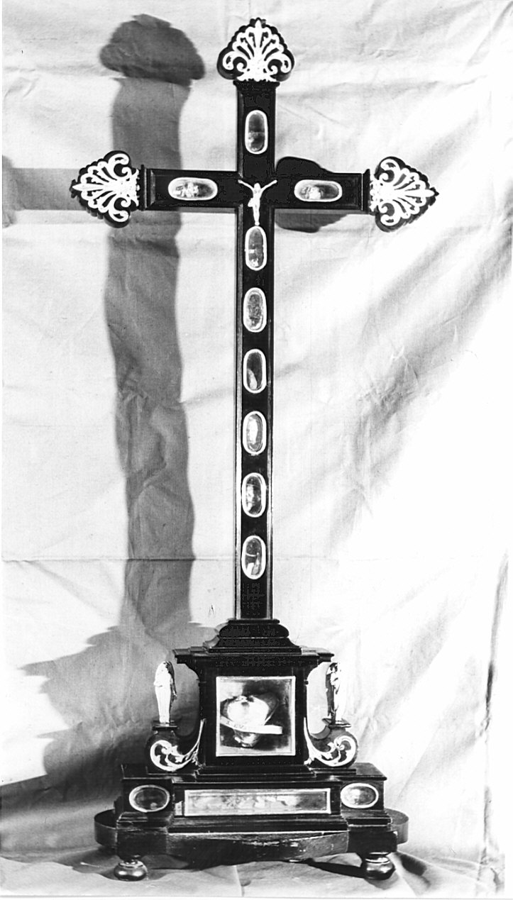 reliquiario - a croce, opera isolata - bottega lombarda (sec. XIX)