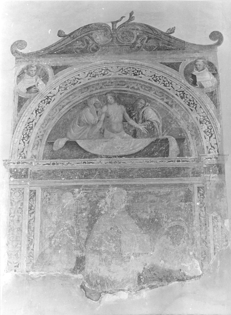 Pietà (dipinto, frammento) - ambito lombardo (sec. XVI)