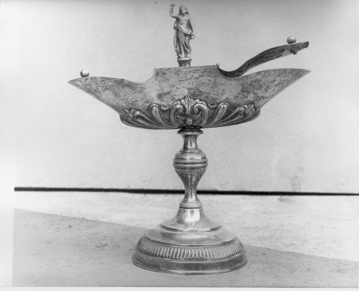 navicella portaincenso, opera isolata - bottega lombarda (secc. XVIII/ XIX)