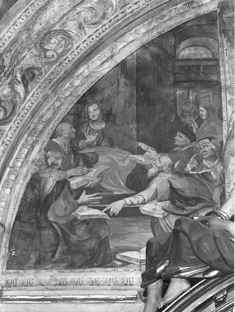 disputa di Gesù con i dottori nel tempio (dipinto, elemento d'insieme) - ambito lombardo (prima metà sec. XVII)
