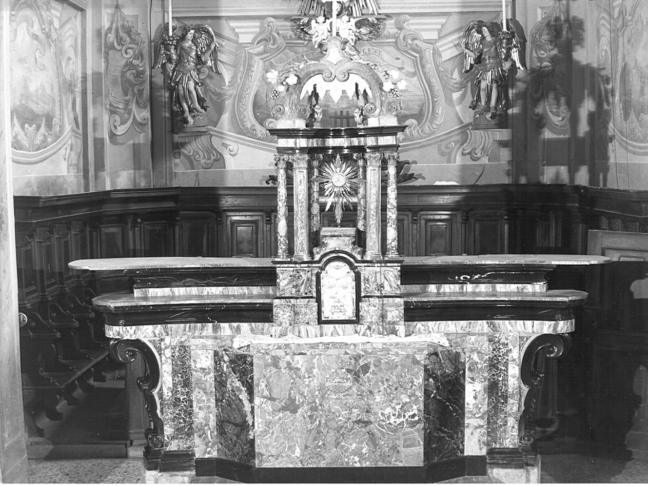 altare maggiore, complesso decorativo - bottega lombarda (seconda metà sec. XVIII)