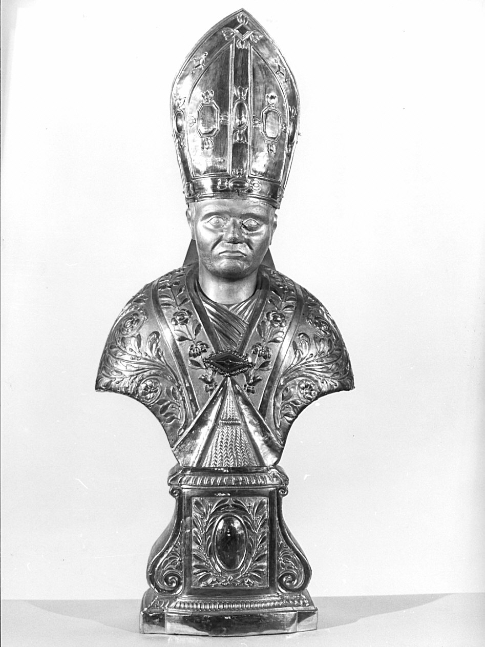 San Carlo Borromeo (reliquiario - a busto, opera isolata) - bottega lombarda (secc. XVIII/ XIX)