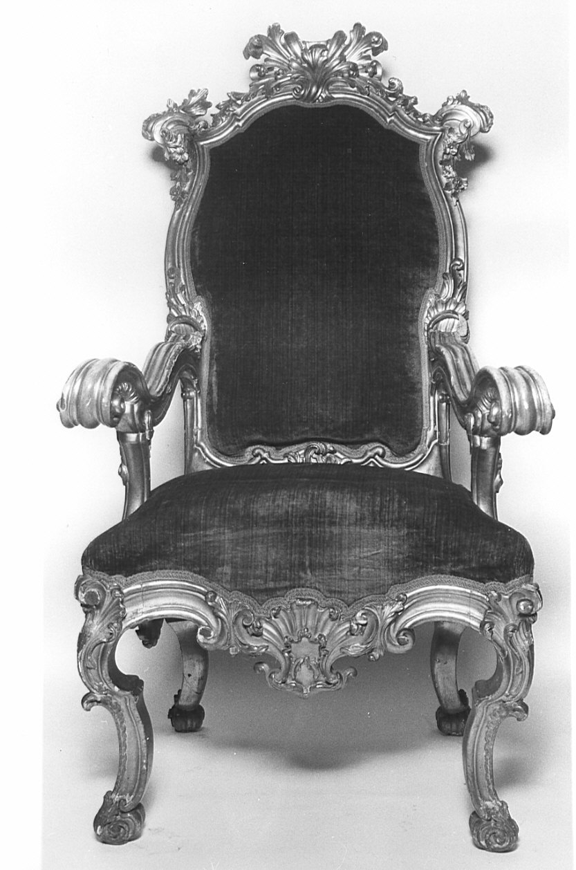 poltrona - da cerimonia, opera isolata - bottega lombarda (prima metà sec. XVIII)
