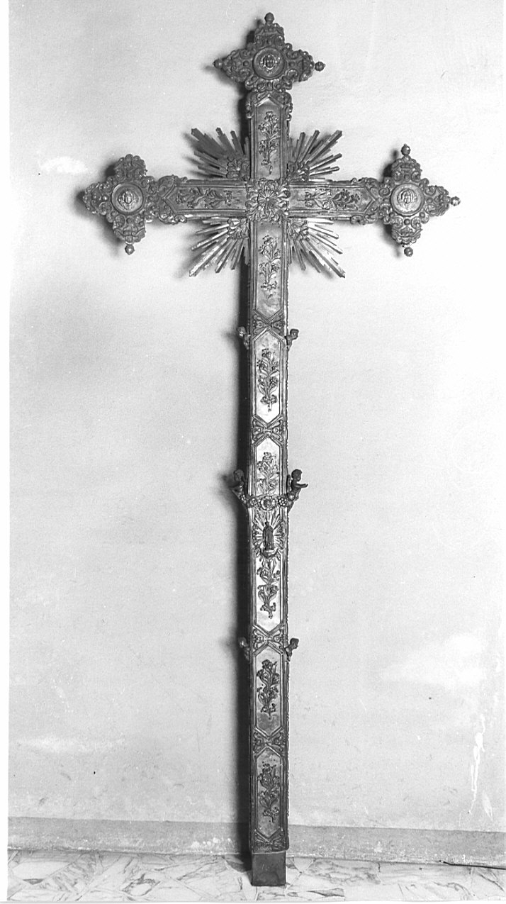 croce processionale, opera isolata - bottega lombarda (sec. XIX)