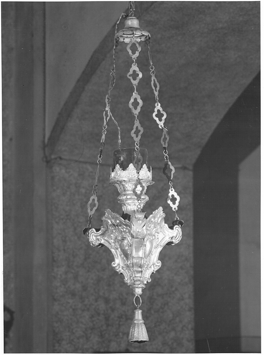 lampada pensile, coppia - bottega lombarda (metà sec. XVIII)