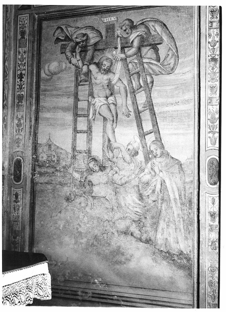 deposizione di Cristo dalla croce (dipinto, elemento d'insieme) - ambito lombardo (seconda metà sec. XVI)