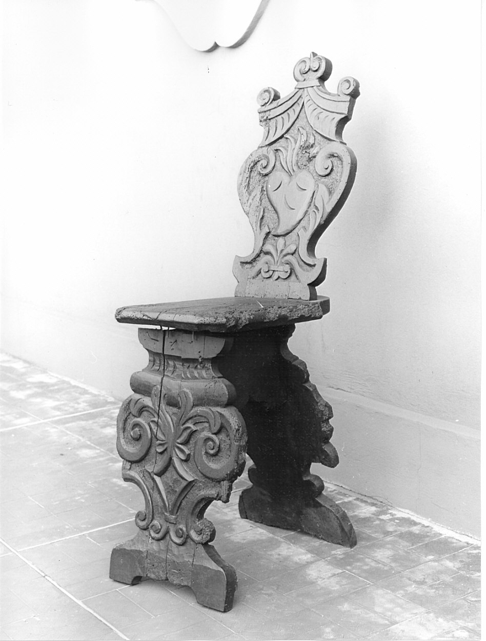 sedia, opera isolata - bottega lombarda (seconda metà sec. XVI)