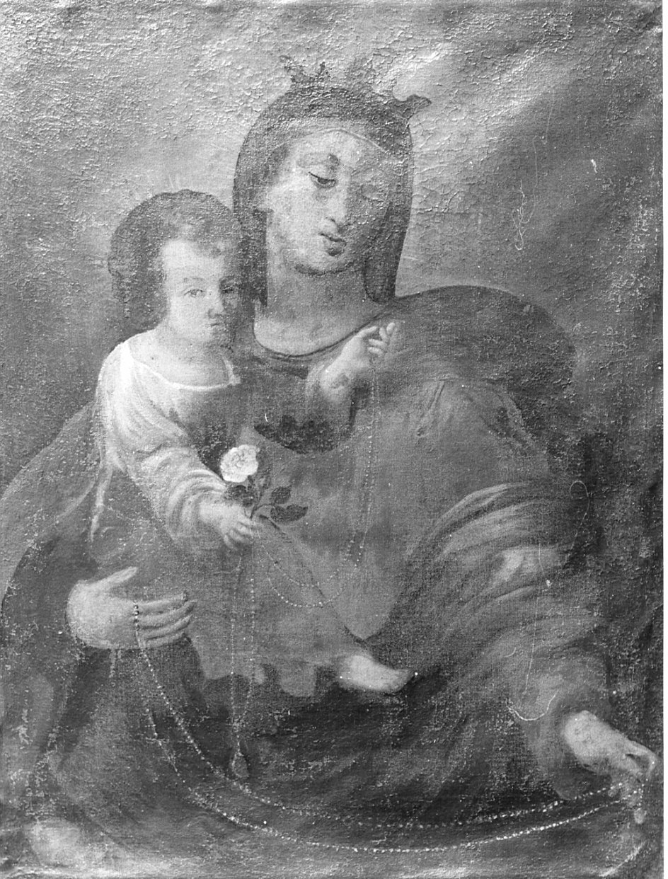 Madonna del Rosario (dipinto, opera isolata) - ambito lombardo (sec. XVII)