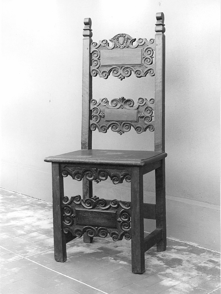 sedia, opera isolata - bottega Italia settentrionale (sec. XVII)