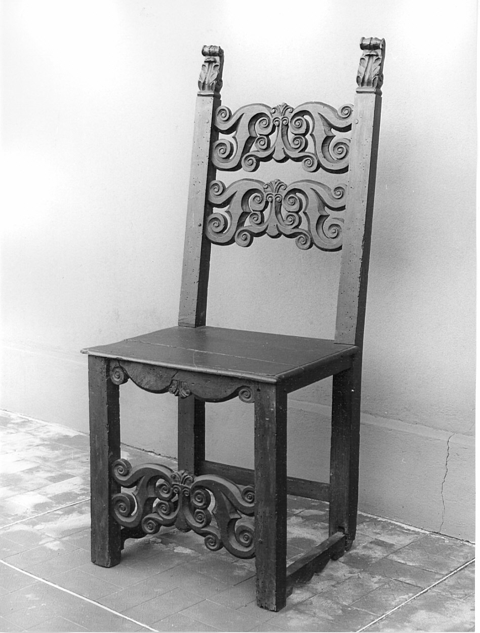 sedia, opera isolata - bottega Italia settentrionale (sec. XVII)