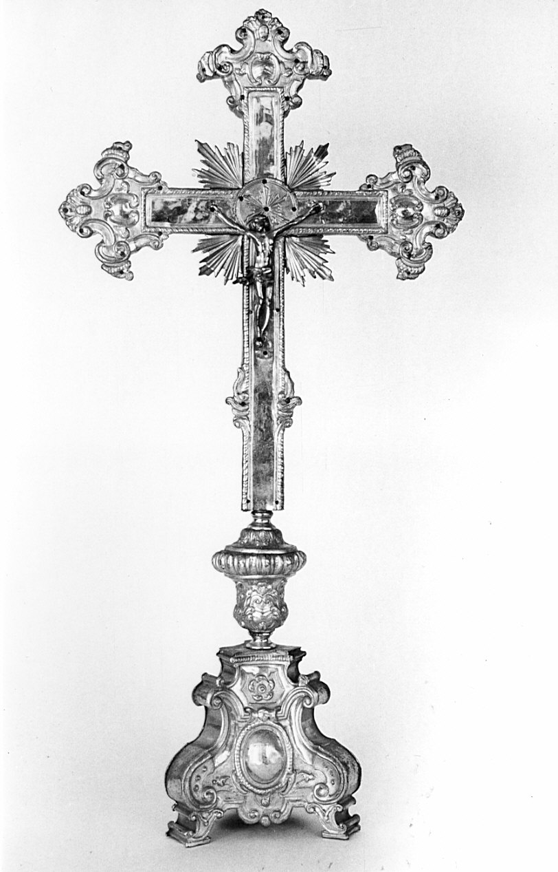 croce d'altare, opera isolata - bottega lombarda (sec. XVIII)
