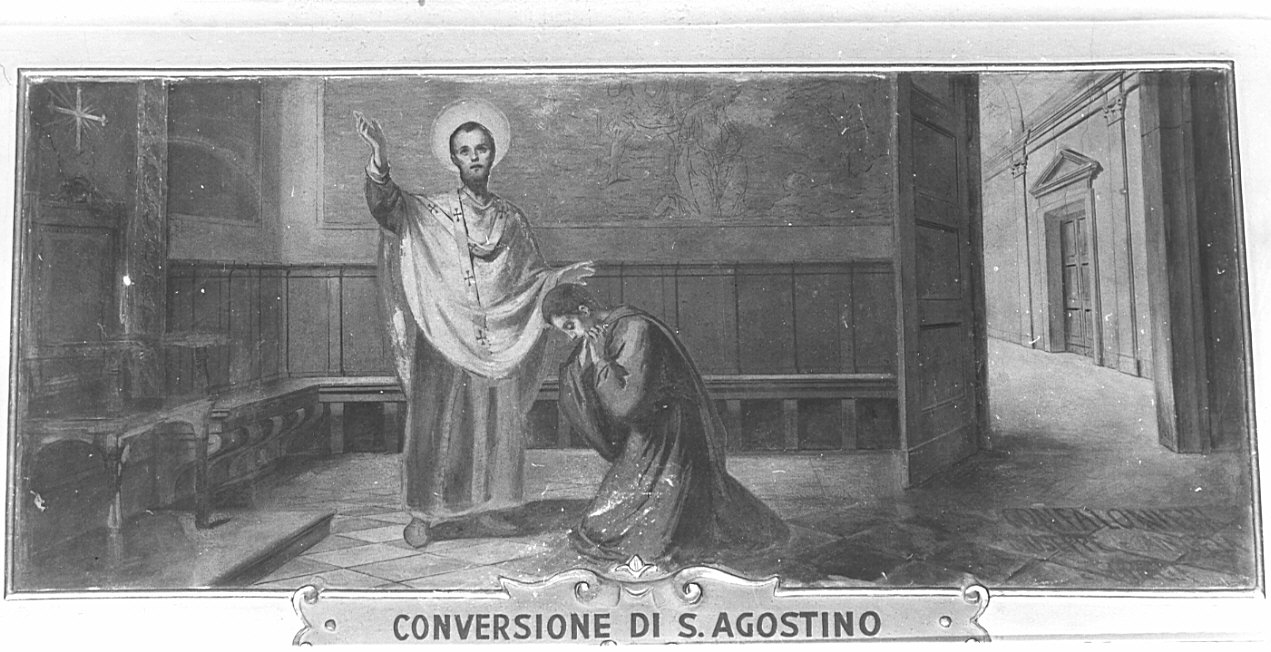 conversione di Sant'Agostino (dipinto, elemento d'insieme) - ambito italiano (sec. XX)