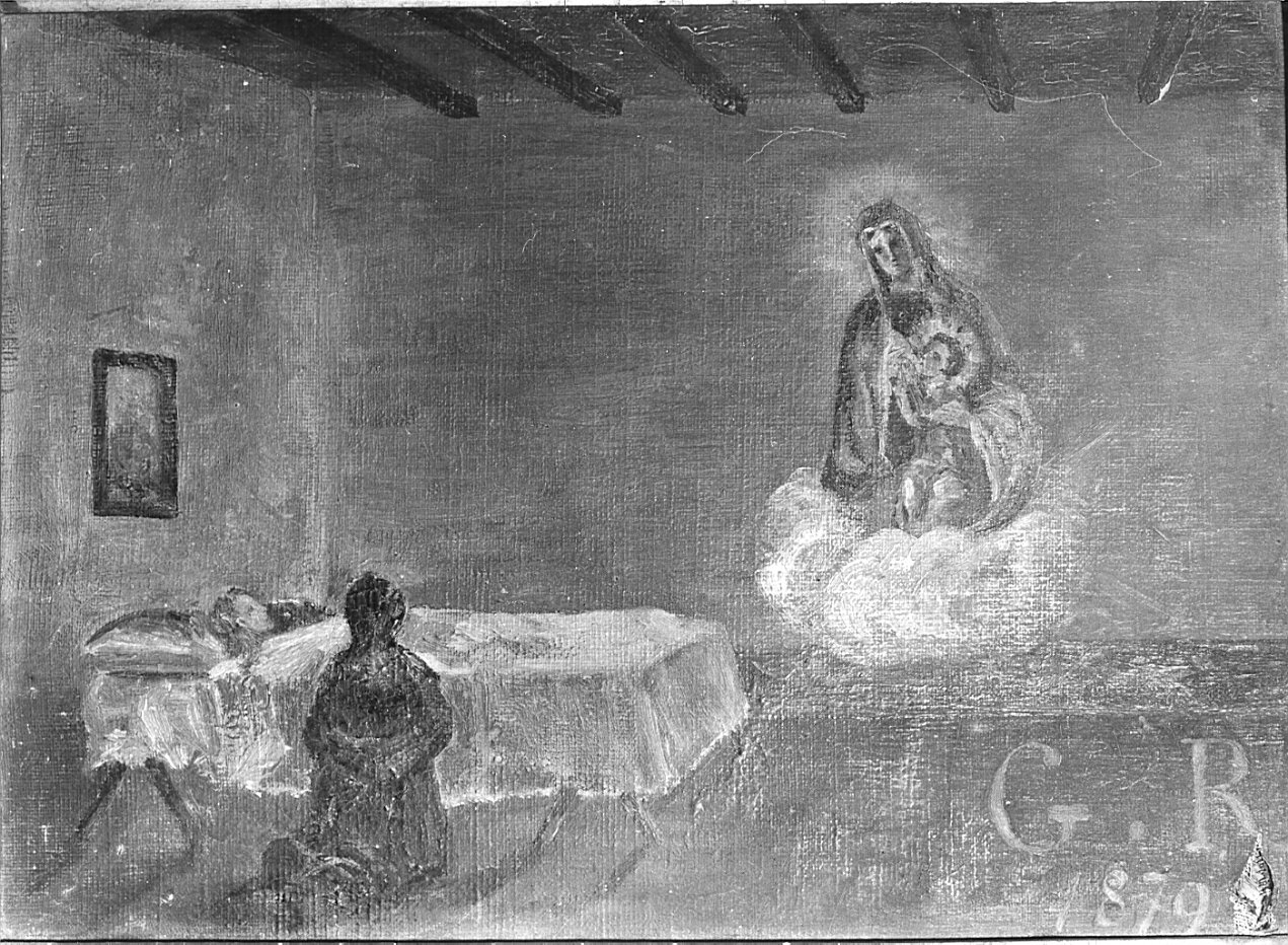 miracolo della Madonna (ex voto, opera isolata) - ambito lombardo (sec. XIX)
