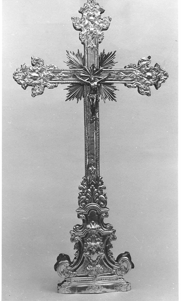 croce d'altare, opera isolata - bottega lombarda (sec. XVIII)