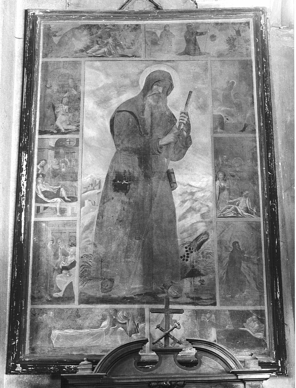 San Francesco di Paola (stendardo, opera isolata) - ambito lombardo (sec. XVII)