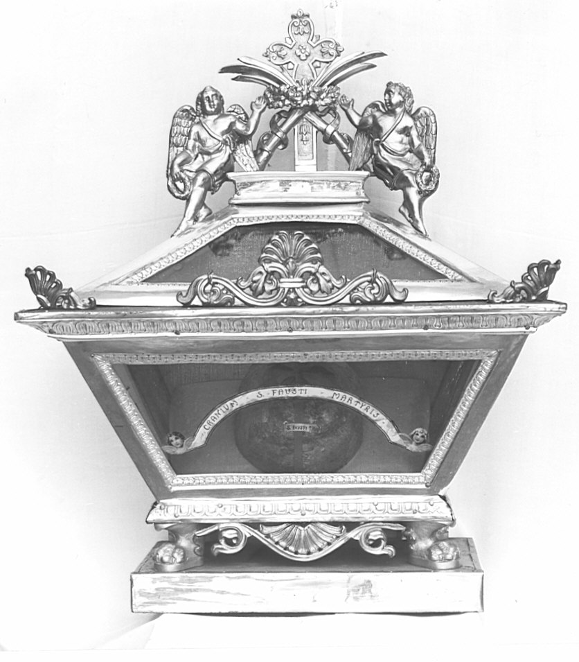 reliquiario a teca - a urna, serie - bottega lombarda (sec. XIX)