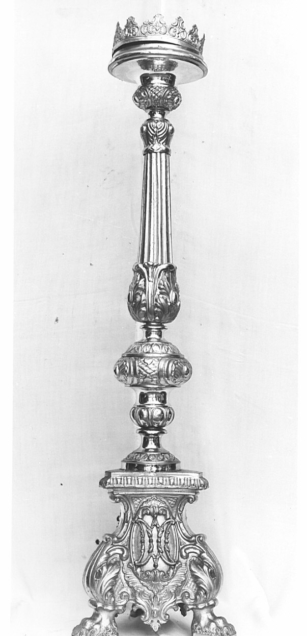 candeliere, serie - bottega lombarda (fine/inizio secc. XIX/ XX)