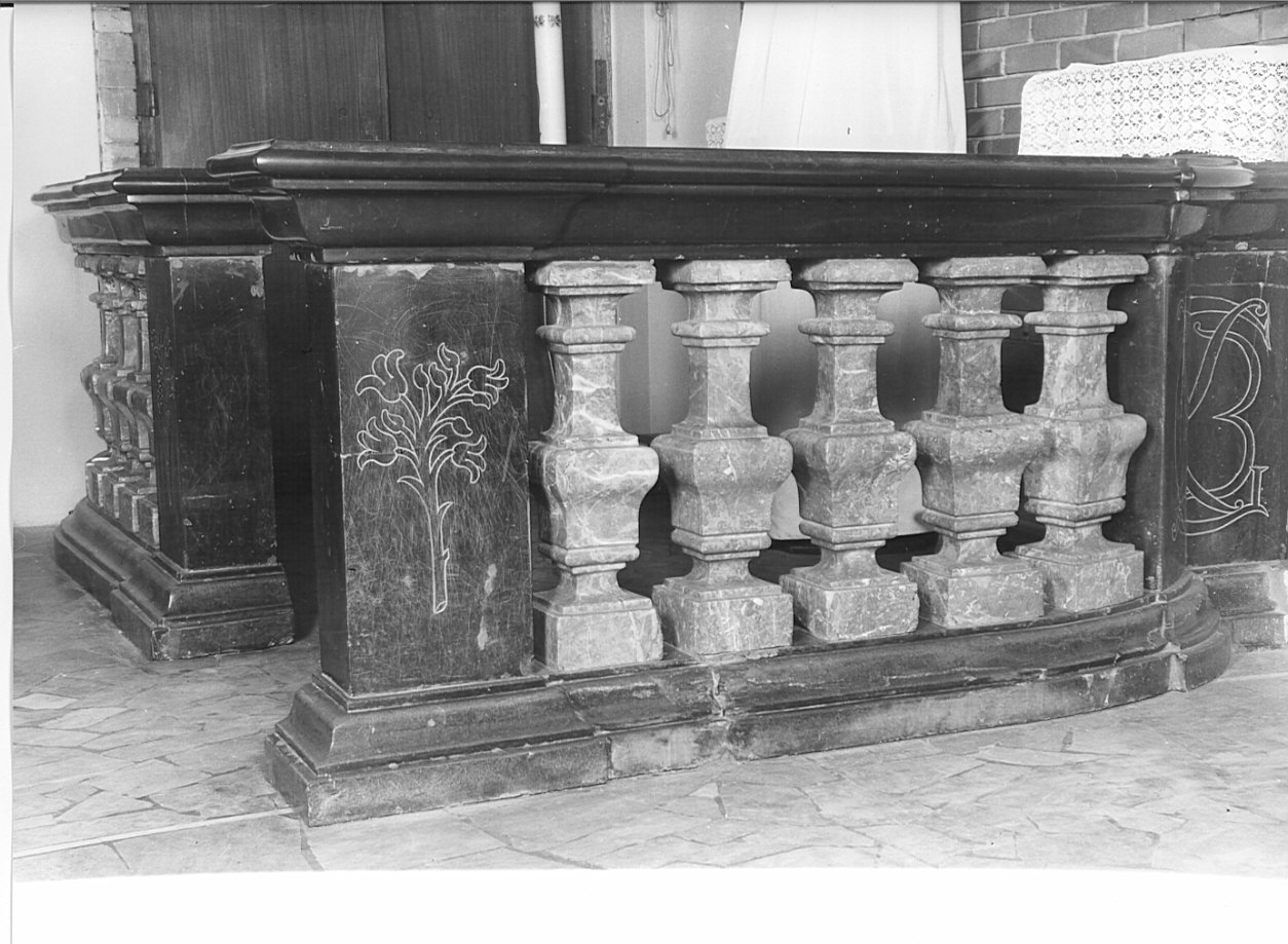 balaustrata, opera isolata - bottega lombarda (fine/inizio secc. XVII/ XVIII)