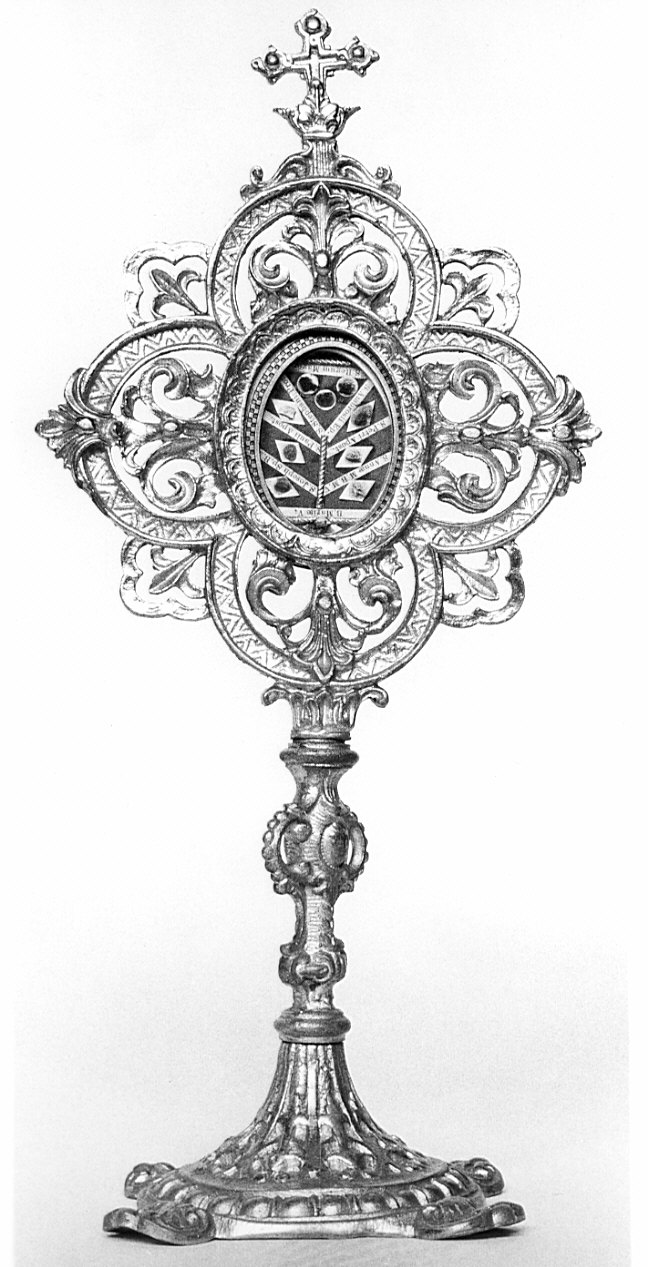 reliquiario - a ostensorio, opera isolata - bottega lombarda (fine/inizio secc. XIX/ XX)