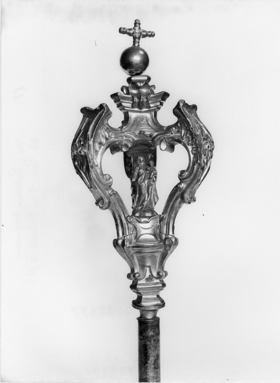 mazza processionale - bottega lombarda (sec. XIX)