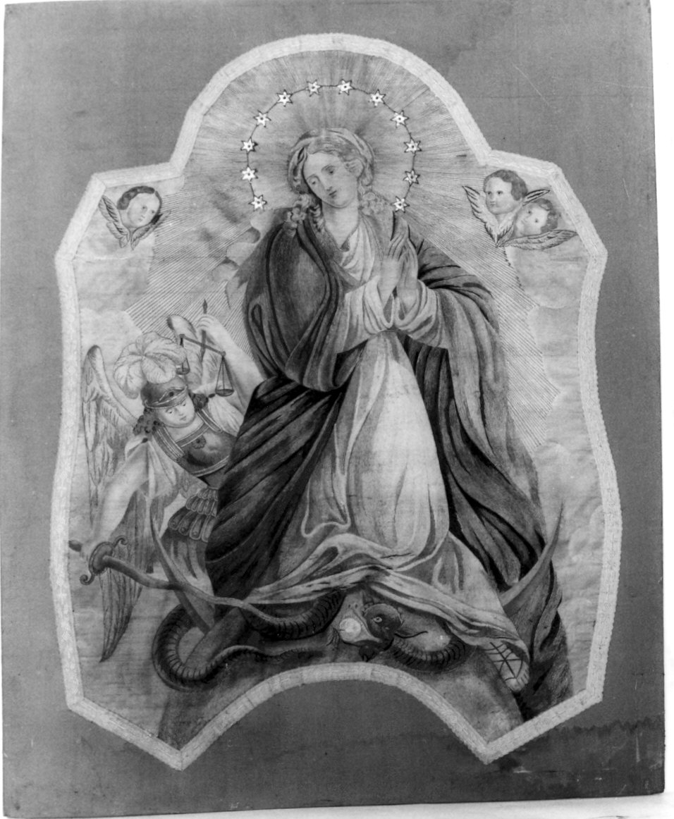 Immacolata Concezione (pannello) - manifattura italiana (sec. XIX)