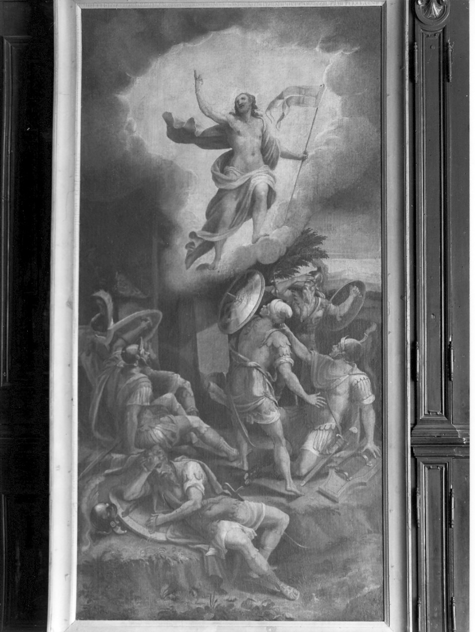 resurrezione di Cristo (dipinto, opera isolata) di Pippi Giulio detto Giulio Romano (scuola) (sec. XVI)