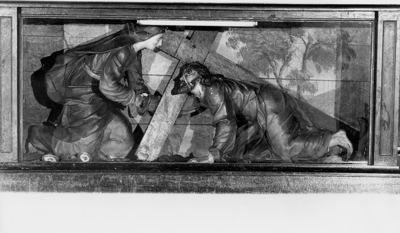 salita di Cristo al monte Calvario (scultura) - bottega lombarda (sec. XVII)