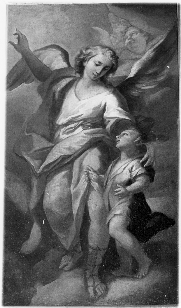 angelo custode (dipinto, opera isolata) - ambito lombardo (metà sec. XVIII)