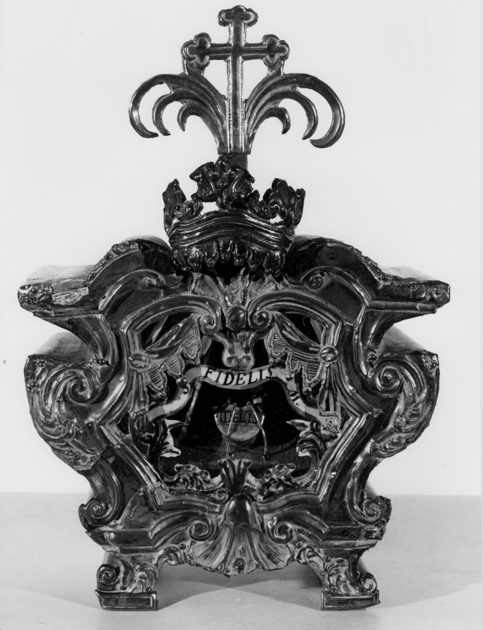 reliquiario a teca - a cassetta, serie - bottega lombarda (sec. XVIII)