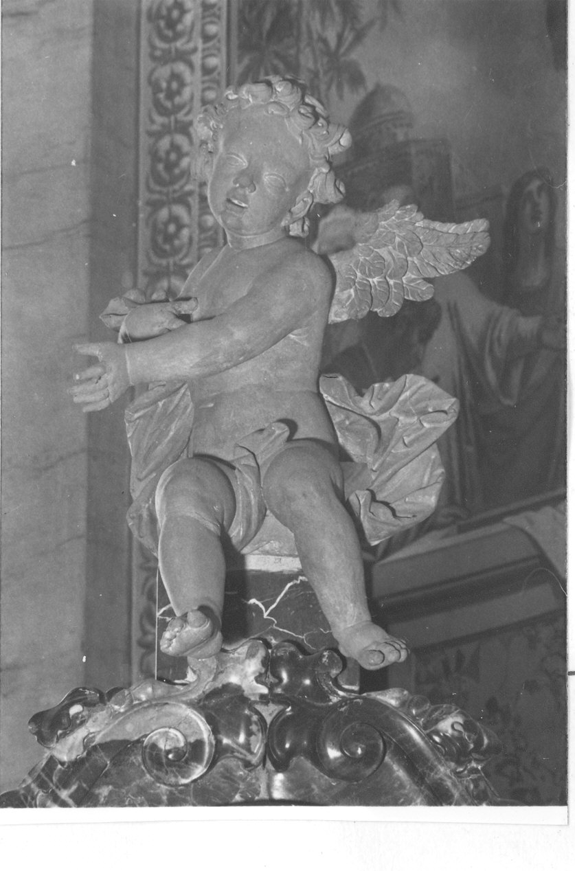 putto alato (statua) - bottega lombarda (sec. XVII)