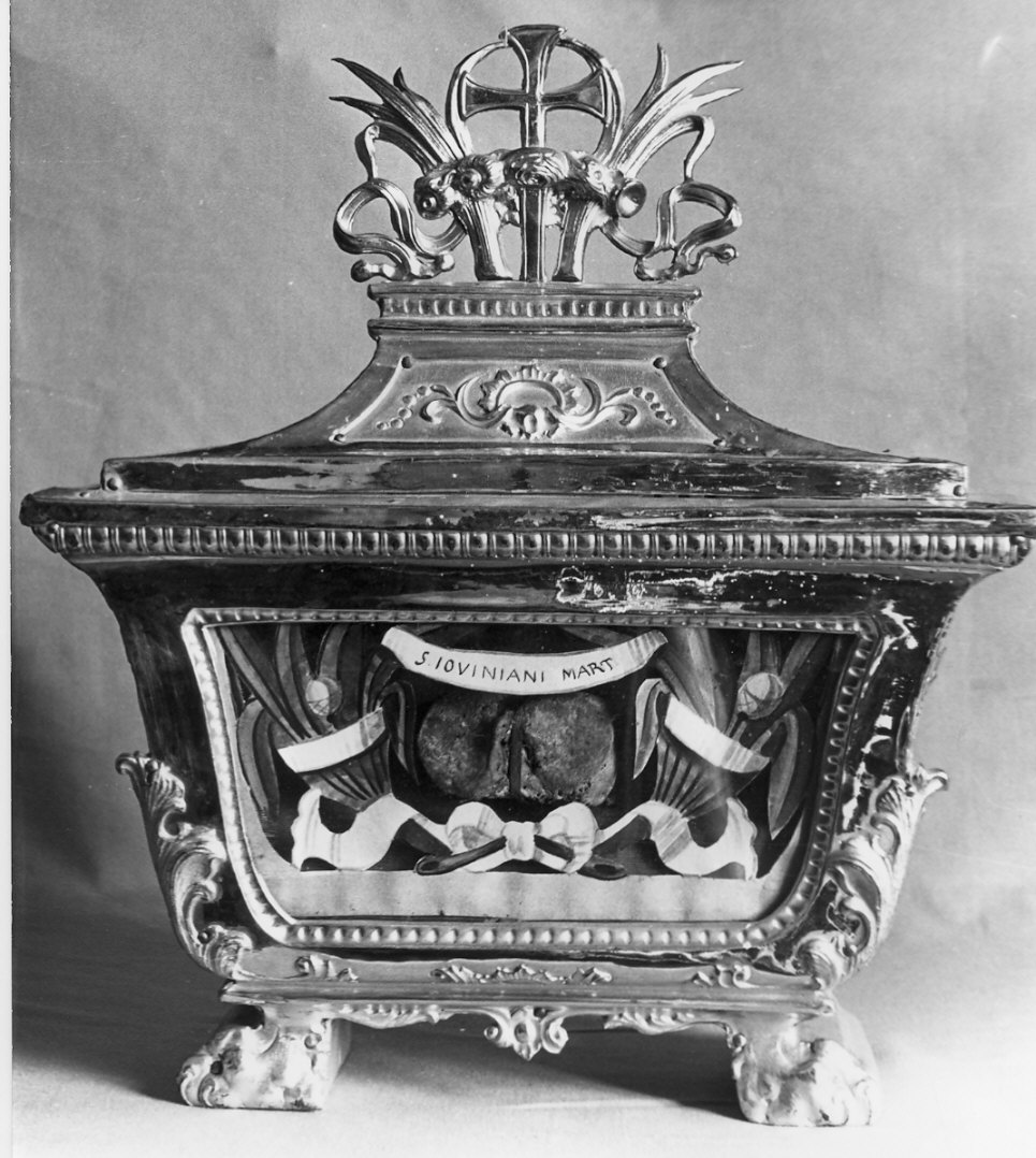 reliquiario a teca - a urna, serie - bottega lombarda (fine sec. XIX)