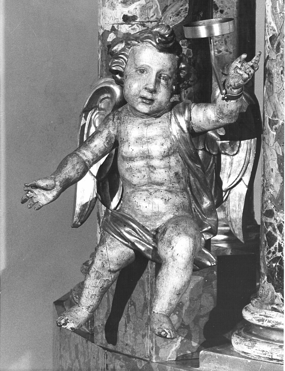 angioletto (statua, coppia) - bottega lombarda (secc. XVII/ XVIII)