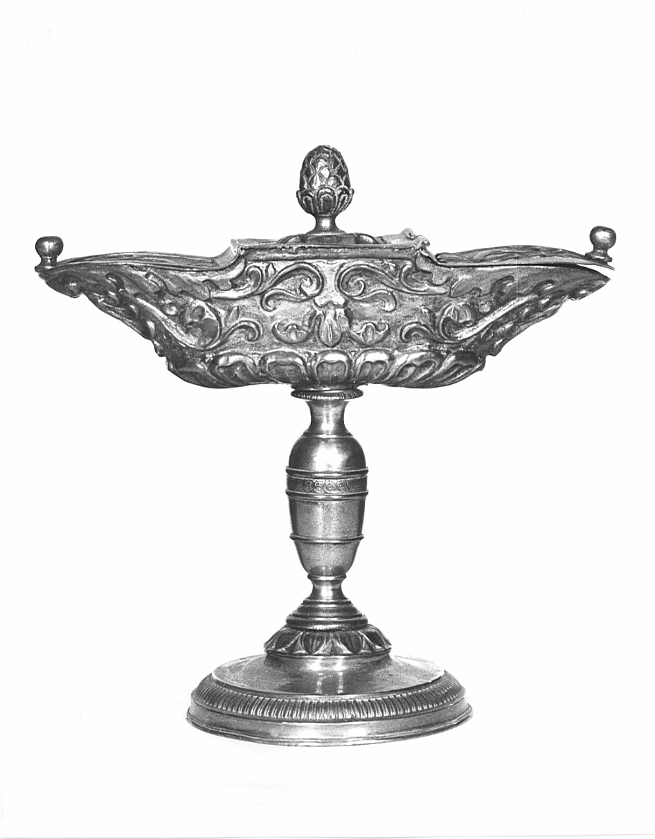 navicella portaincenso - a doppia valva, opera isolata - bottega lombarda (sec. XIX)