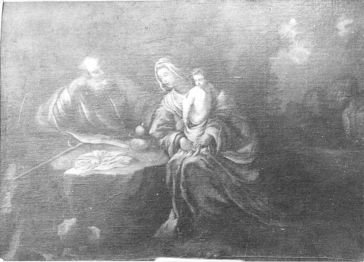riposo nella fuga in Egitto (dipinto, opera isolata) - ambito lombardo (sec. XVII)