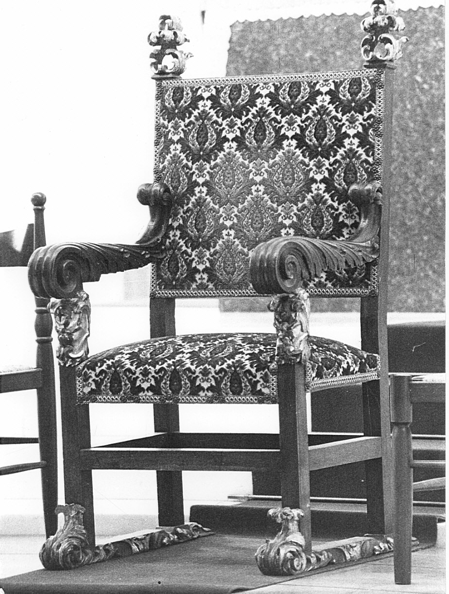 sedia - a braccioli, opera isolata - bottega lombarda (sec. XIX)