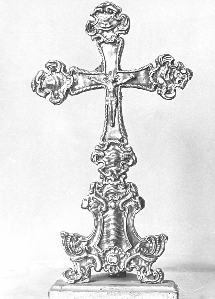 croce d'altare, opera isolata - bottega lombarda (metà sec. XVIII)