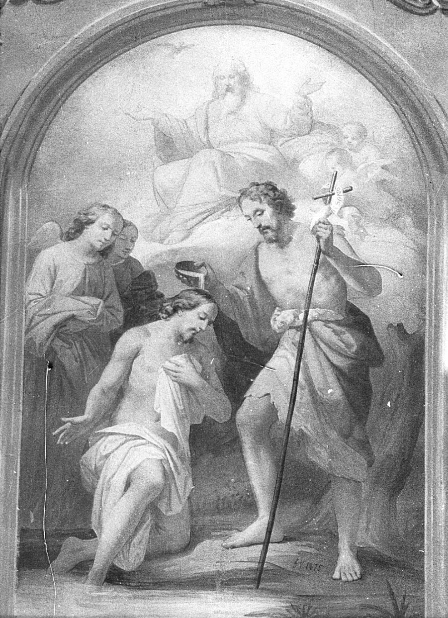 battesimo di Cristo (dipinto, opera isolata) - ambito lombardo (sec. XIX)