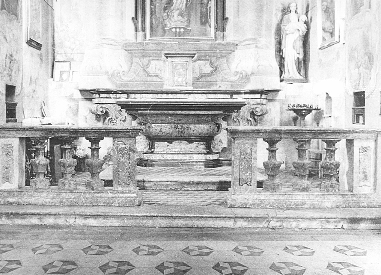 balaustrata di cappella, opera isolata - bottega lombarda (sec. XVIII)