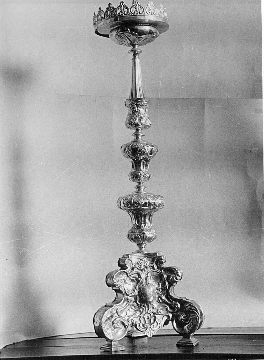 candeliere d'altare, serie - bottega lombarda (seconda metà sec. XVIII)