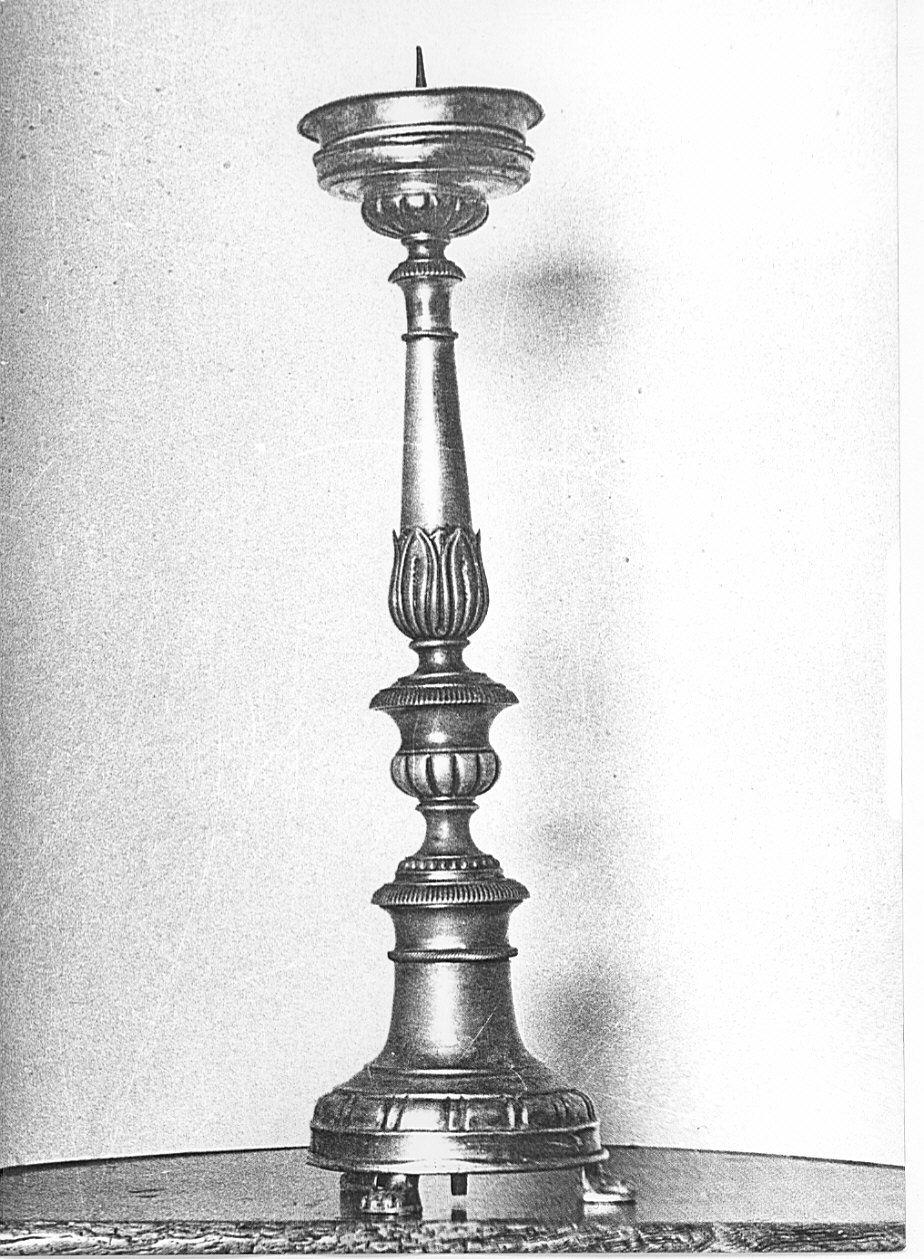 candeliere d'altare, coppia - bottega lombarda (sec. XIX)