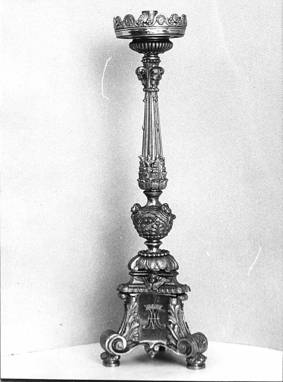 candeliere d'altare, serie - bottega lombarda (sec. XX)