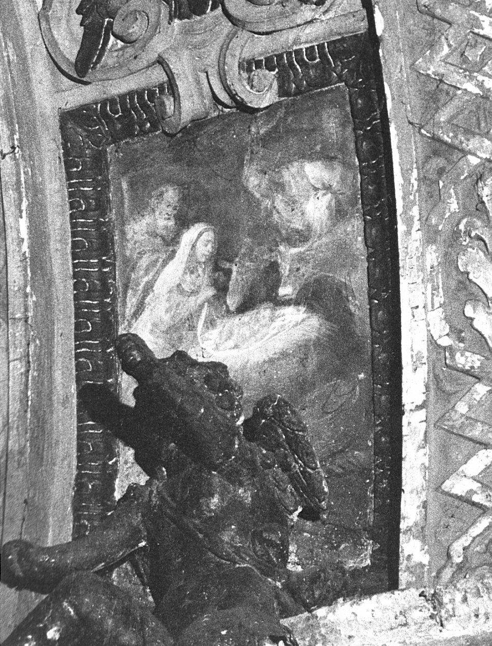 natività di Gesù (dipinto, elemento d'insieme) di Mazzucchelli Pier Francesco detto Morazzone (attribuito) (primo quarto sec. XVII)