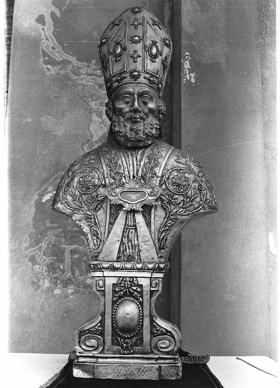 Sant'Ambrogio (reliquiario - a busto, opera isolata) - bottega lombarda (fine/inizio secc. XVIII/ XIX)