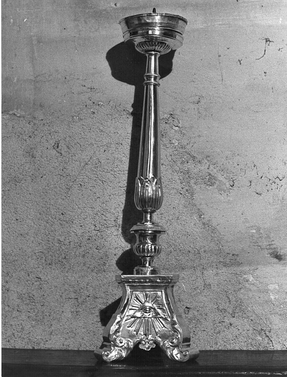 candeliere d'altare, coppia - bottega lombarda (fine/inizio secc. XIX/ XX)