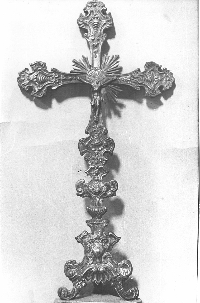 croce d'altare, opera isolata - bottega lombarda (prima metà sec. XVIII)