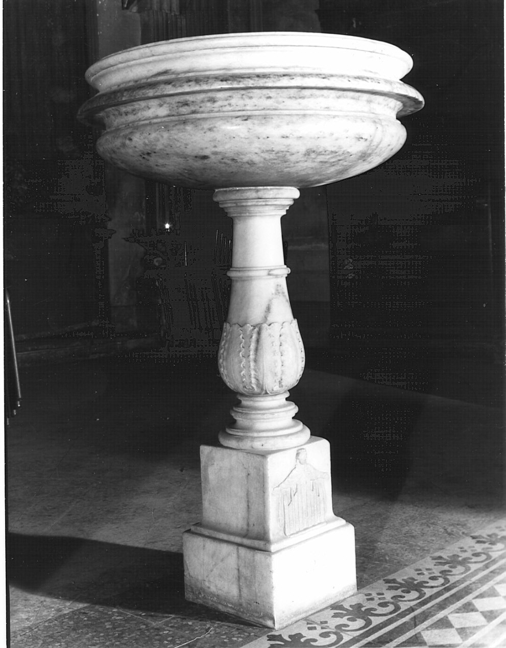 acquasantiera - a fusto, coppia - bottega lombarda (sec. XIX)