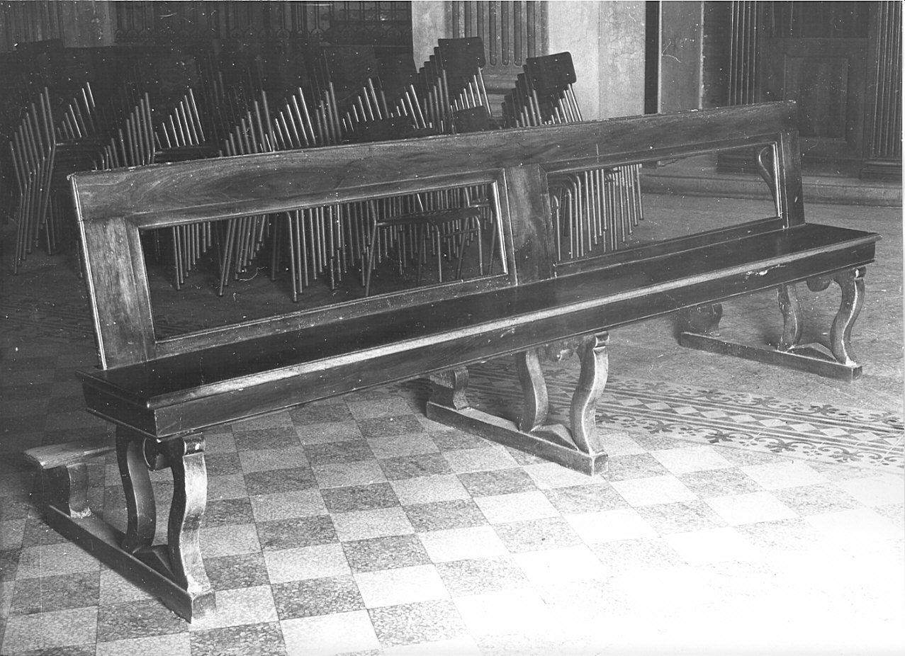 banco da chiesa, serie - bottega lombarda (sec. XIX)