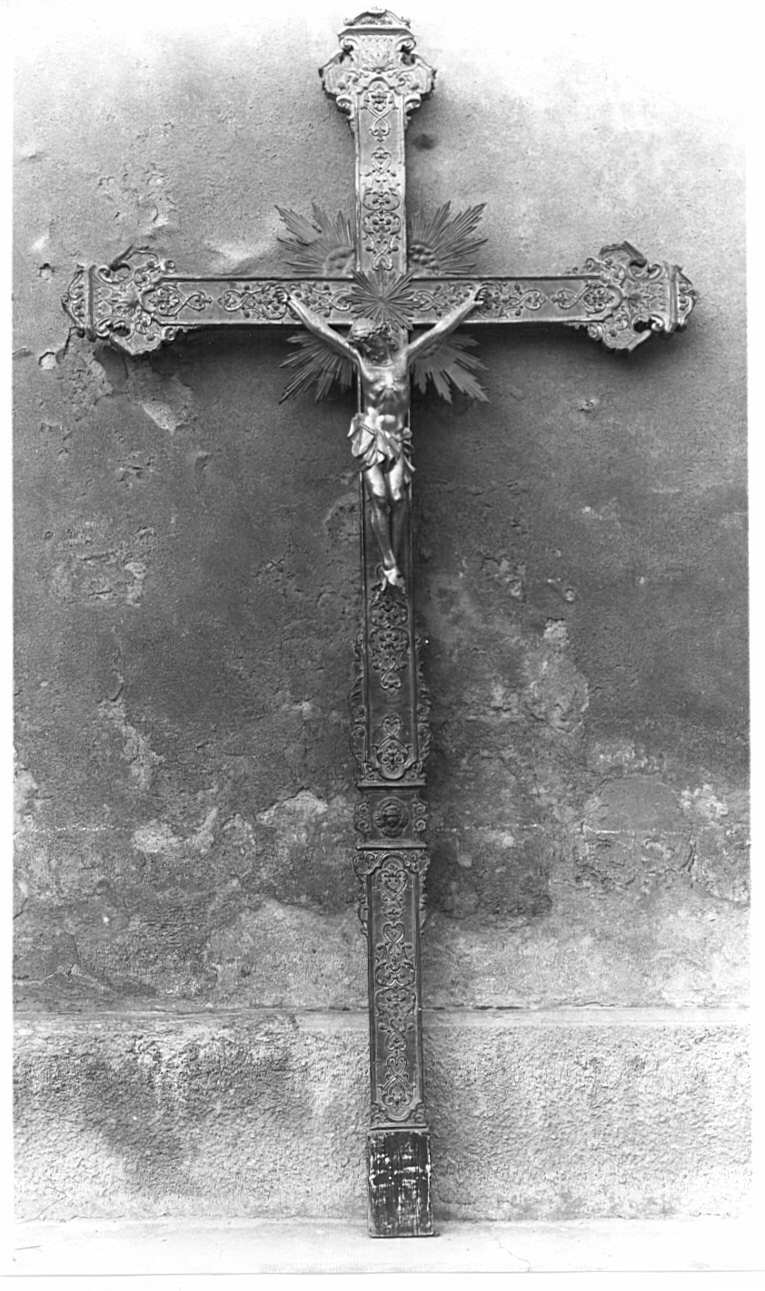 croce processionale, opera isolata - bottega lombarda (secc. XVIII/ XIX)